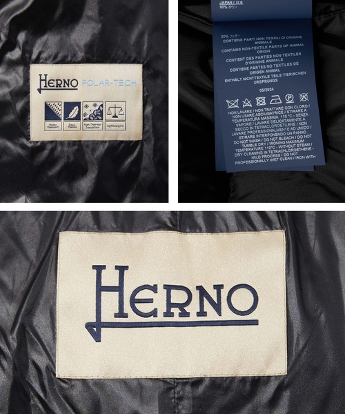 HERNO（ヘルノ）の「HERNO A-Shape DOWN JACKET IN SATIN ヘルノ Aシェイプ サテン ダウンジャケット（ダウンジャケット/コート・レディース・ブラック/クリーム/ダークブルー/ダークグレー/グレー系1・40/42/38）」の17枚目の写真