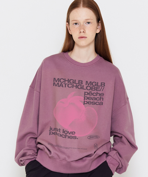 MATCHGLOBE（マッチグローブ）の「アナザー ピーチ スウェットシャツ（ディープピンク）（スウェット・レディース・その他・FREE）」の2枚目の写真