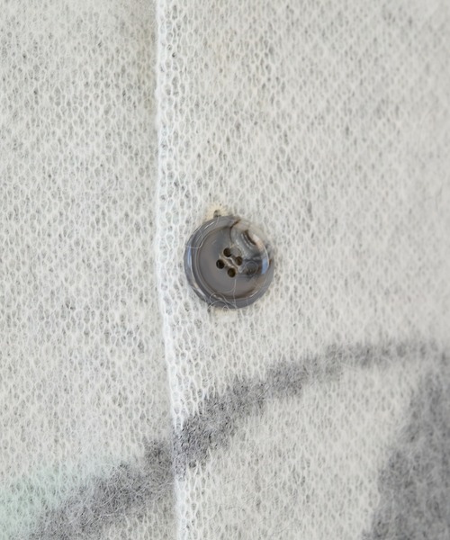 WRAPINKNOT（ラッピンノット）の「【WRAPINKNOT/ラッピンノット】別注 Mohair Jacquard Cardigan（カーディガン/ボレロ・メンズ・ブラック/ホワイト・3/2）」の11枚目の写真