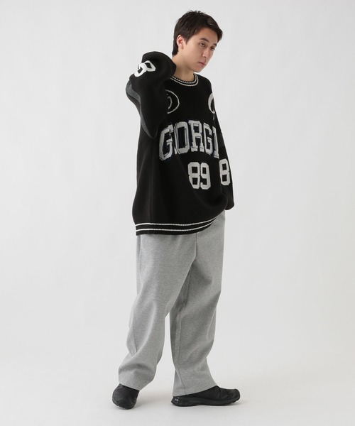 GEORGE'S(ジョージズ)の「オーバーロゴニット(ニット/セーター・メンズ・ブルー/ブラック・FREE)」の6枚目の写真