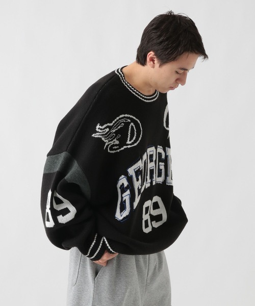 GEORGE'S(ジョージズ)の「オーバーロゴニット(ニット/セーター・メンズ・ブルー/ブラック・FREE)」の11枚目の写真