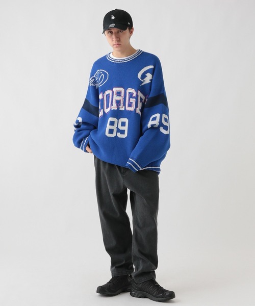 GEORGE'S(ジョージズ)の「オーバーロゴニット(ニット/セーター・メンズ・ブルー/ブラック・FREE)」の14枚目の写真