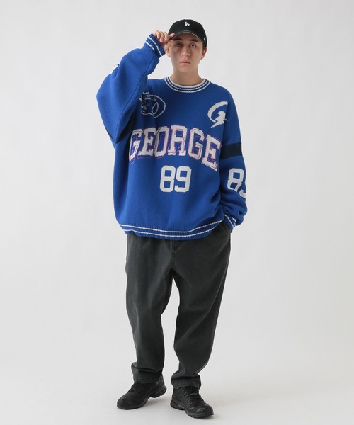 GEORGE'S(ジョージズ)の「オーバーロゴニット(ニット/セーター・メンズ・ブルー/ブラック・FREE)」の18枚目の写真