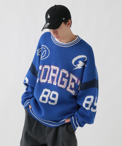 GEORGE'S(ジョージズ)の「オーバーロゴニット(ニット/セーター・メンズ・ブルー/ブラック・FREE)」の22枚目の写真