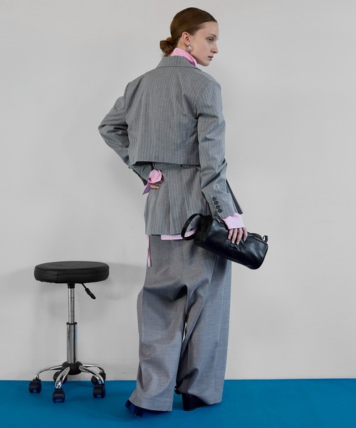 MAISON SPECIAL(メゾンスペシャル)の「Multi-Way Jacket/マルチウェイジャケット(テーラードジャケット・レディース・ブラック/グレー・FREE)」の5枚目の写真