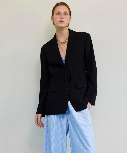 MAISON SPECIAL(メゾンスペシャル)の「Multi-Way Jacket/マルチウェイジャケット(テーラードジャケット・レディース・ブラック/グレー・FREE)」の14枚目の写真