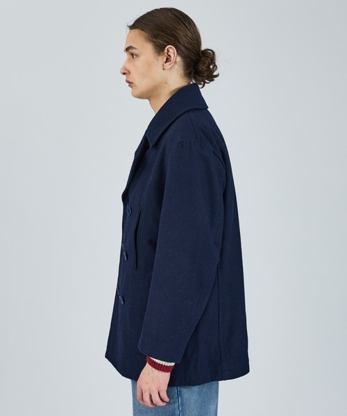 ABAHOUSE（アバハウス）の「【LUCEBER/ルースバー】WOOL P-COAT/ウールピーコート/W前コート/ミリタリー（ピーコート・メンズ・チャコールグレー/ネイビー・M/L）」の5枚目の写真