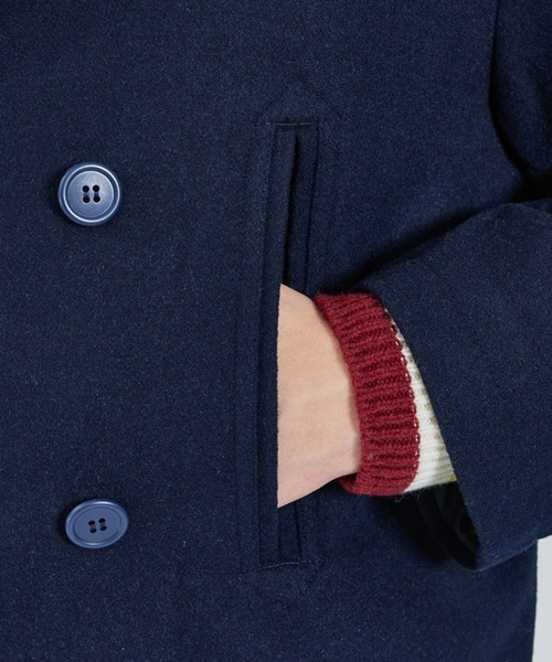 ABAHOUSE（アバハウス）の「【LUCEBER/ルースバー】WOOL P-COAT/ウールピーコート/W前コート/ミリタリー（ピーコート・メンズ・チャコールグレー/ネイビー・M/L）」の13枚目の写真