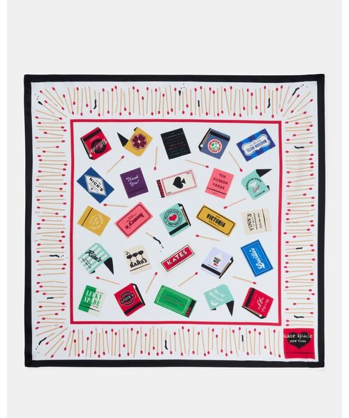 kate spade new york(ケイトスペード ニューヨーク)の「マッチブック トス シルク バンダナ(ストール/ショール・レディース・その他・ONESIZE)」の1枚目の写真