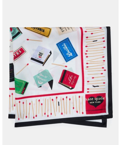 kate spade new york(ケイトスペード ニューヨーク)の「マッチブック トス シルク バンダナ(ストール/ショール・レディース・その他・ONESIZE)」の3枚目の写真