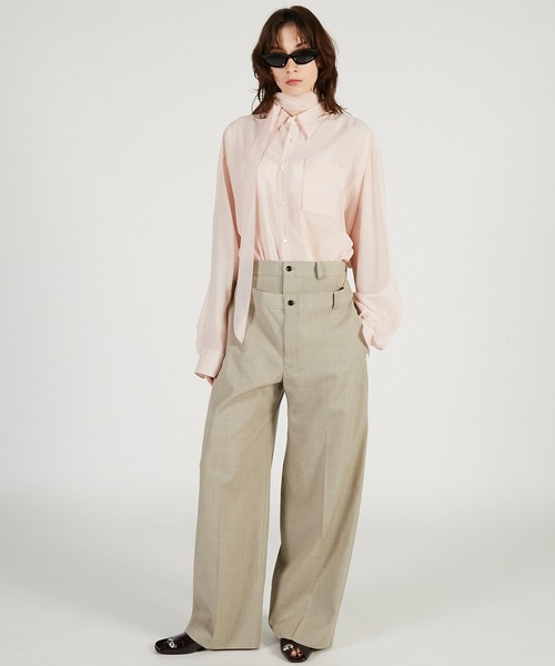 PRANK PROJECT（プランクプロジェクト）の「【2026Spring Pre-Order】ダブルフロントパンツ / Double Front Pants（その他パンツ・レディース・グレー/ブラック/ベージュ・36/38）」の5枚目の写真