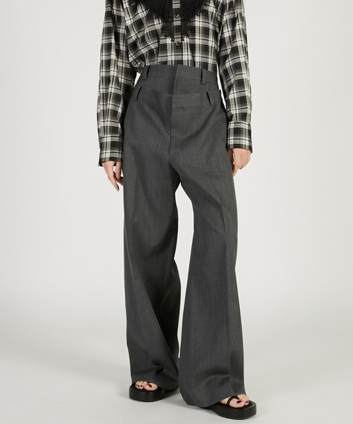 PRANK PROJECT（プランクプロジェクト）の「【2026Spring Pre-Order】ダブルフロントパンツ / Double Front Pants（その他パンツ・レディース・グレー/ブラック/ベージュ・36/38）」の10枚目の写真