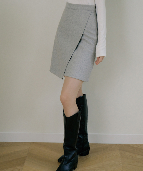 REORG(リオルグ)の「EOT WOOL WRAP MINI SKIRT LIGHT GRAY(スカート・レディース・その他・SMALL/MEDIUM/LARGE)」の3枚目の写真