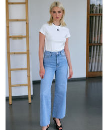 101 Mid high rise non-stretch semi-wide jeans