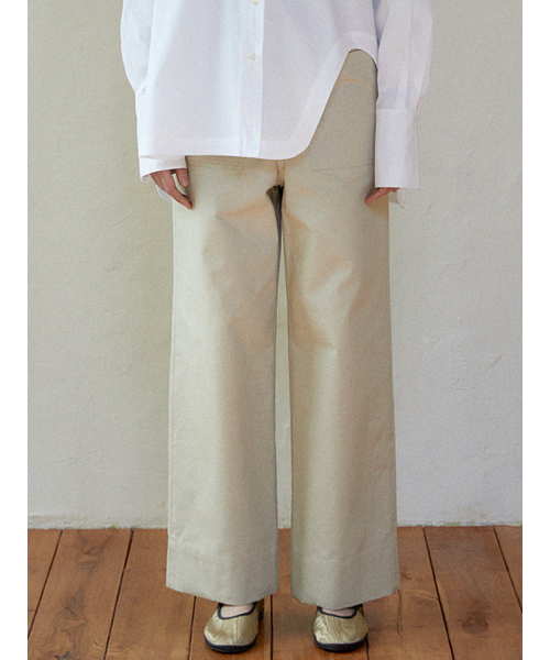 LARGO(ラルゴ)の「Pocket wide pants (light khaki)(その他パンツ・レディース・その他・SMALL/MEDIUM)」の1枚目の写真
