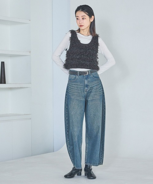 LAKOLE（ラコレ）の「フリンジシャギーベスト / 634875（ベスト・レディース・アイボリー/ブラック/グリーン・FREE）」の17枚目の写真