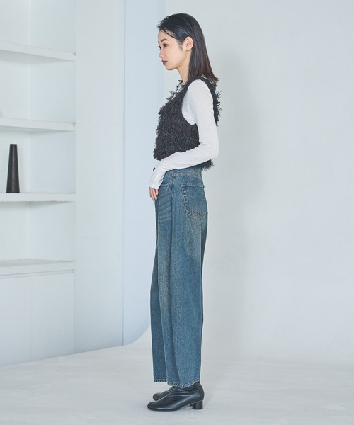 LAKOLE（ラコレ）の「フリンジシャギーベスト / 634875（ベスト・レディース・アイボリー/ブラック/グリーン・FREE）」の20枚目の写真