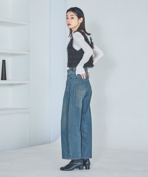 LAKOLE（ラコレ）の「フリンジシャギーベスト / 634875（ベスト・レディース・アイボリー/ブラック/グリーン・FREE）」の21枚目の写真