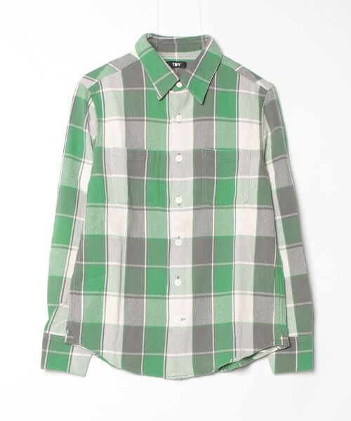 TMT（ティーエムティー）の「【TMT/ティーエムティー】HEAVY TWILL PLAID SHIRTS（シャツ/ブラウス・メンズ・レッド/グリーン・SMALL）」の2枚目の写真