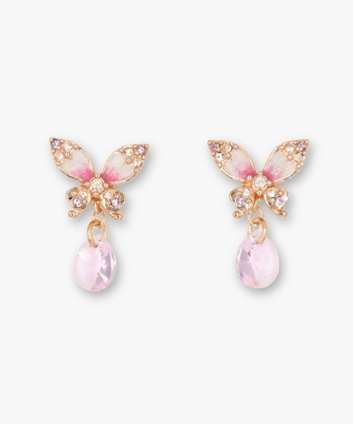 ANNA SUI(アナスイ)の「蝶モチーフ ピアス(ピアス(両耳用)・レディース・ピンク・FREE)」の1枚目の写真