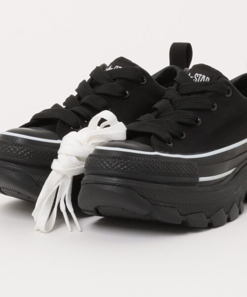 converse コンバース ALL STAR TREKWAVE AP OX レディーススニーカー 厚底 ボリュームソール(オールスタートレックウエーブAPOX) 31317392 ブラック/ホワイト CONVERSE コンバース AS TREKWAVE AP OX オールスター トレック