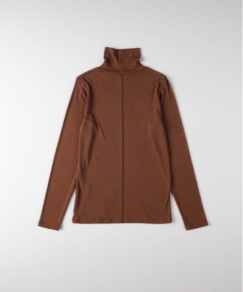 Right-on（ライトオン）の「【HONEYSUCKLE ROSE】調温ハイネック長袖Tシャツ (温度調整 / ストレッチ / シンプルデザイン / ミニマリズム)（Tシャツ/カットソー・レディース・ブラック/オレンジ/ホワイト/ブラウン・S/M/L）」の15枚目の写真