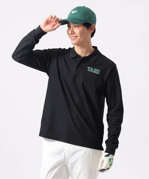 BEAMS GOLF(ビームスゴルフ)の「ORANGE LABEL / YARD 鹿の子 ロングスリーブ ポロシャツ(吸水速乾・UVカット)(ポロシャツ・メンズ・ホワイト/ブラック・M/L/XL/S)」の13枚目の写真