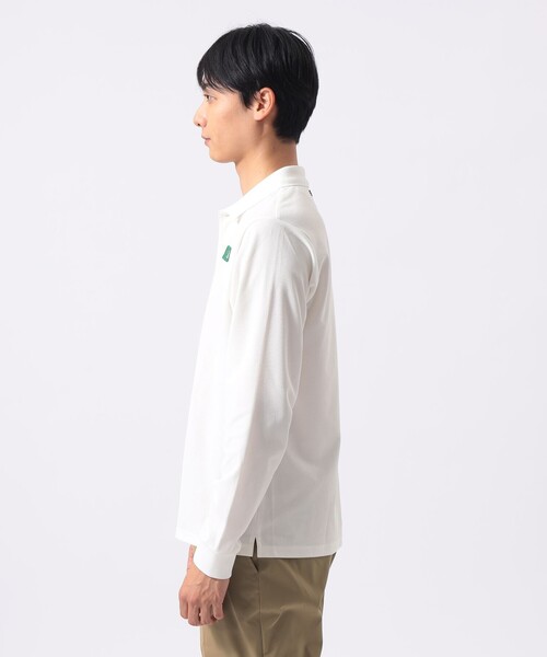 BEAMS GOLF(ビームスゴルフ)の「ORANGE LABEL / YARD 鹿の子 ロングスリーブ ポロシャツ(吸水速乾・UVカット)(ポロシャツ・メンズ・ホワイト/ブラック・M/L/XL/S)」の14枚目の写真