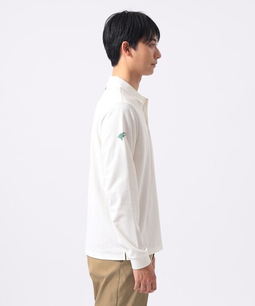 BEAMS GOLF(ビームスゴルフ)の「ORANGE LABEL / YARD 鹿の子 ロングスリーブ ポロシャツ(吸水速乾・UVカット)(ポロシャツ・メンズ・ホワイト/ブラック・M/L/XL/S)」の15枚目の写真