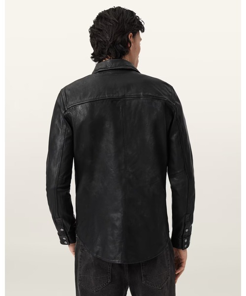 ALLSAINTS(オールセインツ)の「IRWIN LEATHER SHIRT | IRWIN レザー シャツ(シャツ/ブラウス・メンズ・ブラック・S/M/L)」の7枚目の写真