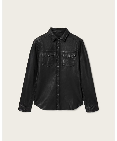 ALLSAINTS(オールセインツ)の「IRWIN LEATHER SHIRT | IRWIN レザー シャツ(シャツ/ブラウス・メンズ・ブラック・S/M/L)」の8枚目の写真