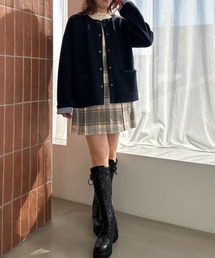 31 Sons de mode | ストレッチ サイド ベルト レースアップ ロングブーツ(ブーツ)