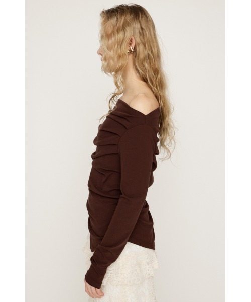 トップス SLY TUCKED OFFSHOULDER TOPS SLY | TUCKED OFFSHOULDER トップス (スウェット・パーカー ) |SHEL