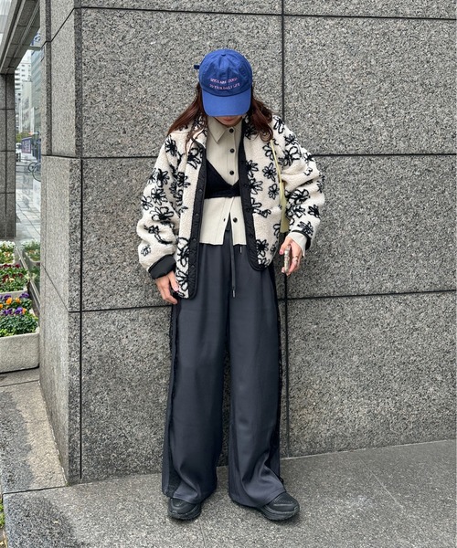 PILIT(ピリット)の「ピンタックレース付きパンツ(その他パンツ・レディース・チャコールグレー/ブラック・MEDIUM)」の9枚目の写真
