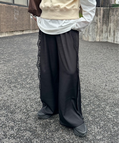 PILIT(ピリット)の「ピンタックレース付きパンツ(その他パンツ・レディース・チャコールグレー/ブラック・MEDIUM)」の20枚目の写真