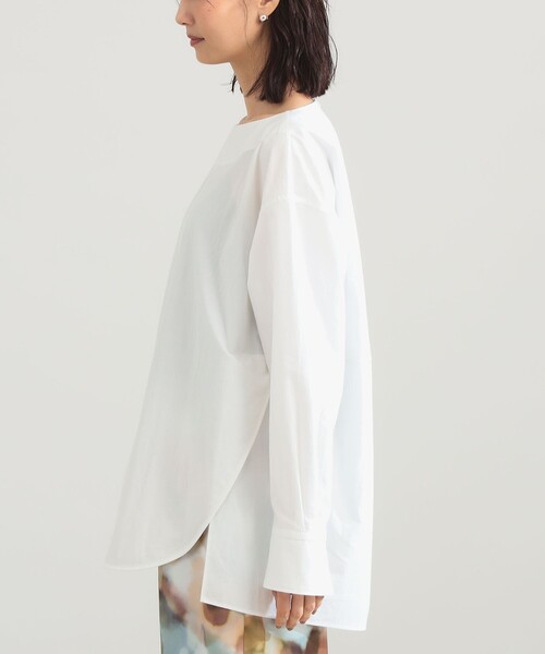 Demi-Luxe BEAMS(デミルクス ビームス)の「ボートネック シャツ(シャツ/ブラウス・レディース・ホワイト/サックスブルー・ONE SIZE)」の18枚目の写真