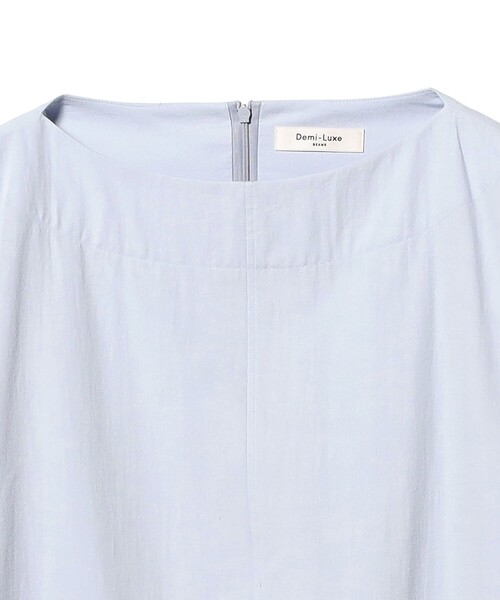 Demi-Luxe BEAMS(デミルクス ビームス)の「ボートネック シャツ(シャツ/ブラウス・レディース・ホワイト/サックスブルー・ONE SIZE)」の8枚目の写真