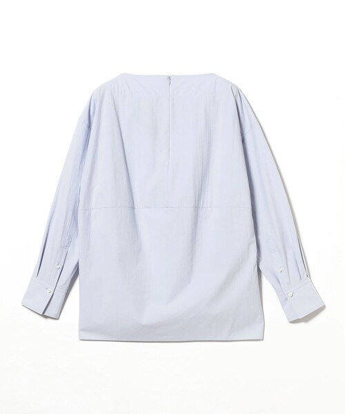 Demi-Luxe BEAMS(デミルクス ビームス)の「ボートネック シャツ(シャツ/ブラウス・レディース・ホワイト/サックスブルー・ONE SIZE)」の3枚目の写真