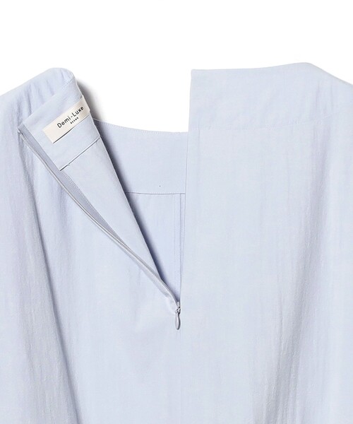 Demi-Luxe BEAMS(デミルクス ビームス)の「ボートネック シャツ(シャツ/ブラウス・レディース・ホワイト/サックスブルー・ONE SIZE)」の4枚目の写真