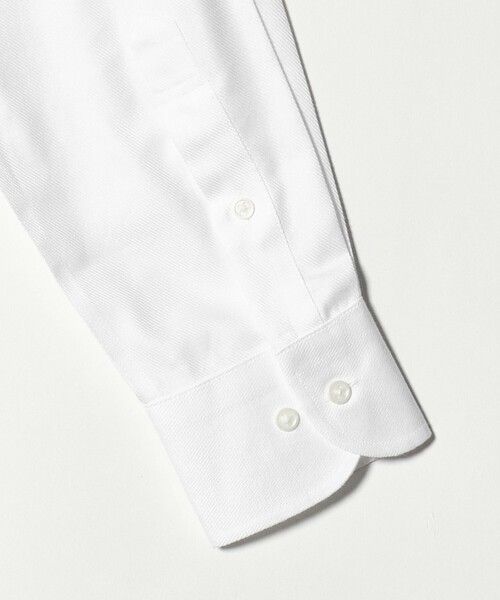 green label relaxing（グリーンレーベルリラクシング）の「コットン フレンチツイル ワイドカラー ドレスシャツ -形態安定-（ビジネスシャツ・メンズ・ホワイト・40cm/42cm/43cm/38cm/41cm/37cm/39cm）」の11枚目の写真