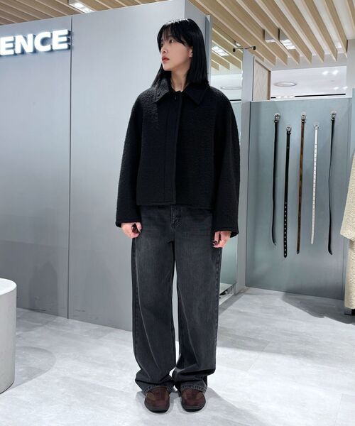 INSILENCE WOMEN(インサイレンスウーマン)の「ヘアリーアルパカハーフコート ブラック(チェスターコート・レディース・その他・XS/S/M)」の8枚目の写真