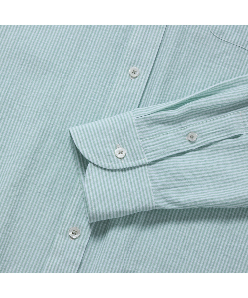 PRODESHIRT（プロデシャツ）の「E-460 カプリオックスフォードシャツ（グリーンストライプ）（シャツ/ブラウス・メンズ・その他・M/XL/L）」の6枚目の写真