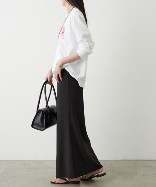 LOUNGEDRESS（ラウンジドレス）の「カットジョーゼットマーメイドスカート（スカート・レディース・ブラック/アイボリー・SMALL/MEDIUM）」の16枚目の写真