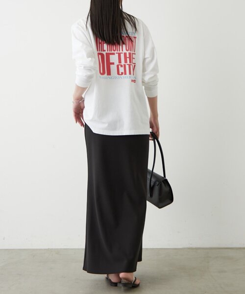 LOUNGEDRESS（ラウンジドレス）の「カットジョーゼットマーメイドスカート（スカート・レディース・ブラック/アイボリー・SMALL/MEDIUM）」の15枚目の写真