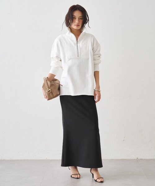 LOUNGEDRESS（ラウンジドレス）の「カットジョーゼットマーメイドスカート（スカート・レディース・ブラック/アイボリー・SMALL/MEDIUM）」の12枚目の写真