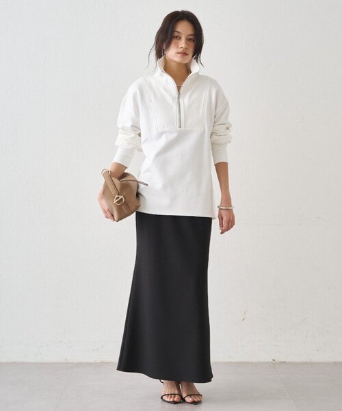 LOUNGEDRESS（ラウンジドレス）の「カットジョーゼットマーメイドスカート（スカート・レディース・ブラック/アイボリー・SMALL/MEDIUM）」の11枚目の写真