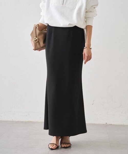 LOUNGEDRESS（ラウンジドレス）の「カットジョーゼットマーメイドスカート（スカート・レディース・ブラック/アイボリー・SMALL/MEDIUM）」の8枚目の写真