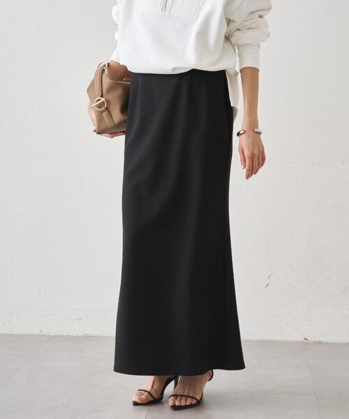 LOUNGEDRESS（ラウンジドレス）の「カットジョーゼットマーメイドスカート（スカート・レディース・ブラック/アイボリー・SMALL/MEDIUM）」の7枚目の写真