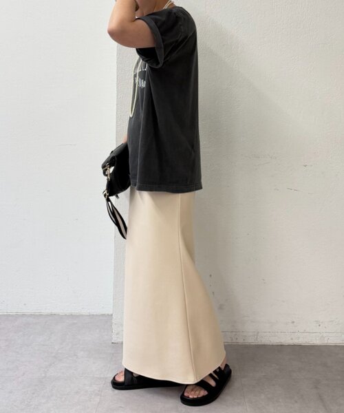 LOUNGEDRESS(ラウンジドレス)の「カットジョーゼットマーメイドスカート(スカート・レディース・ブラック/アイボリー/ライトベージュ・SMALL/MEDIUM)」の14枚目の写真