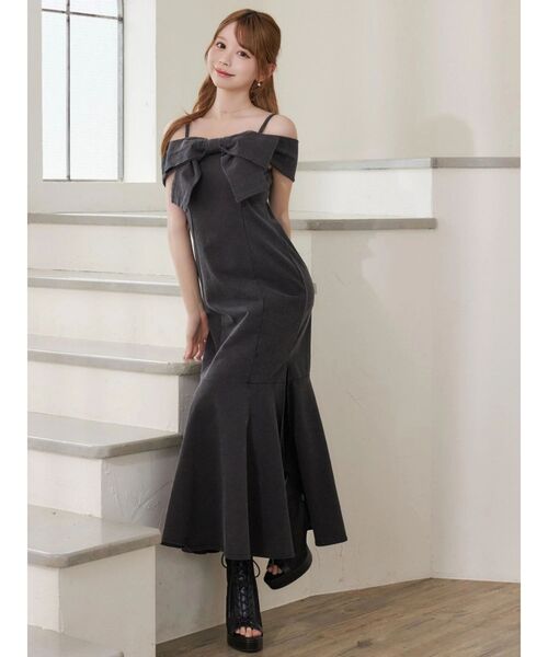 EATME（イートミー）の「BIGリボンマーメイドワンピース（ワンピース・レディース・ブルー/ブラック・FREE）」の2枚目の写真